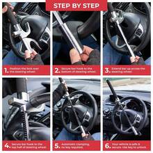 NetHong Steering Wheel Lock Heavy Duty RocwooD High Security Car Van Anti Theft 3 Keys - Black - View 6