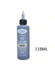 黑色头发编织粘合剂防水抗真菌头发粘合胶超级粘合，完美固定头发粘合蕾丝胶