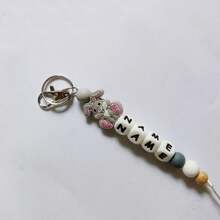 1PC Custom Animal Letter Keychain, Can Be Used As Name Bag Hanging,Back To School Gifts,Customized Keychains & Accessories,End Of Summer,Delicate Romance,For Office,For School,For Classroom,For Teacher Gifts,For University,For Colleague,For Dorm Rooms - Silicone Keychain - View 60