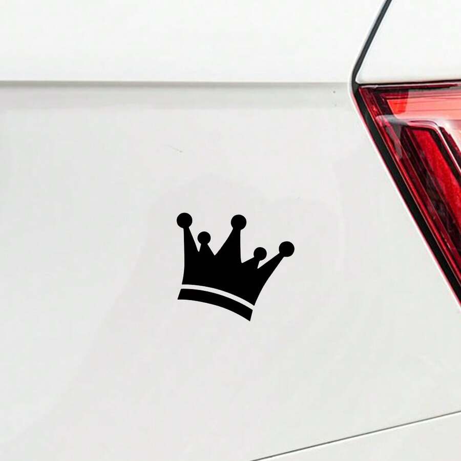 Pegatinas decorativas con diseño de corona, adecuadas para ventanas de coche, espejos retrovisores, carrocería del coche - Unitalla - Ver 1