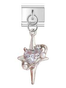 Creative And Exquisite Fashion Pink Alloy Candy Heart Italian Charm Bracelet Modular 9mm Link Accessories Wholesale - A - View 13