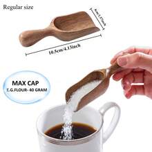 罐头木勺、相思木量匙、罐头木勺、浴盐量匙、洗衣粉铲、面粉木勺、茶匙、咖啡勺、燕麦量匙、多用途木勺、送给妻子的礼物、送给母亲的礼物 - 原木色 - 查看 4