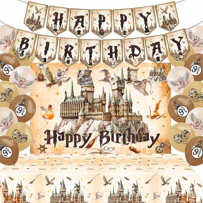 WB 27 buc. Set de baloane Harry Potter cu licență oficială, periferice drăguțe, decorațiuni pentru petrecere de ziua de naștere, fundal foto, recuzită, banchet, nuntă, absolvire, aniversare, cadouri pentru prieteni și familie