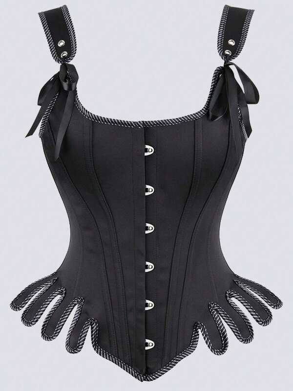 1 pezzo Corpetto vintage vittoriano da donna con spalline regolabili, snellente in vita