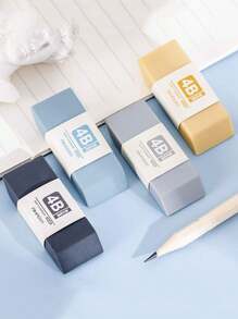 2 pezzi Gomme da cancellare minimaliste, assortimento casuale, alta qualità morbide e pulite, forniture per l'arte, forniture scolastiche, articoli di cartoleria, premi e regali