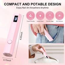 360° Rotatable Nail Lamp With Adjustable Heating Function, Multi-Angle Nail Gel Curing Tool, Professional Nail Salon & Home Use, Ideal Gift For Nail Artists, DIY Enthusiasts & Bridal Stylists, LED Temperature Control & Non-Slip Base - White - View 2