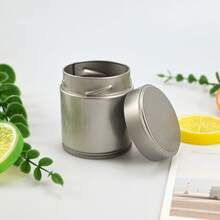 1pc/2pcs Chinese Tinplate Container, Matcha Powder Cans, Tea Sealed Small Cans, Universal Packaging Round Cans, Small Tea Cans With Lids - Multicolor - View 6