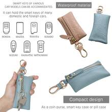 Key Pouch Coin Purse Accessory Wallet Smart Key Holder & Men Leather Key Pouch Key Ring Key Chain Keyless Pouch Bag Car Key Pouch With Carabiner Wallet Slim Wallet Compact Multifunctional Simple Unisex For Women Mini Wallet