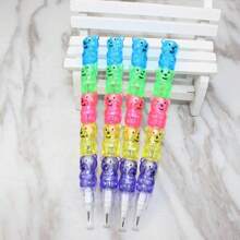 10pcs/5pcs/1pc Cartoon Bear Non-Sharpening Pencil, Multi-Section Building Blocks Stationery, Detachable Small Gift