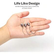 OJY &DOIIIY - Cabezales de pesca con ojo de pez, paquete de 10/20 ganchos con peso para pesca Texas Rig o Ned Rig 1/8 3/16 1/4 3/8 onzas - 1/4 oz, paquete de 20 - Ver 6