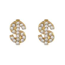 一对男女通用欧美嘻哈风格美元符号耳钉