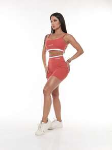 Duo Shorts - Style And Performance! - 珊瑚橙 - 查看 3