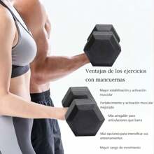 Kit de Dos Pesas y Mancuernas Juego de Dos Mancuernas Hexagonales Pesas de Ejercicio pesa Gimnasio en Casa para Gimnasio Fitness Negra