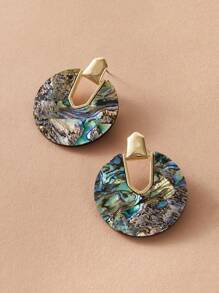 1 Pair Fashionable Elegant Retro Geometric Earrings For Women - Multicolor - View 1