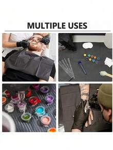 1 Pack Disposable Pink/Blue Manicure Desk Mat, 3-Ply Waterproof Foldable Cleaning Pad, Tablecloth, Nail Salon Paper Towels, Multi-Purpose Beauty, Tattoo, Dental Cleaning Cloth, Waterproof Tablecloth, Nail Art Tools - Multicolor - View 13