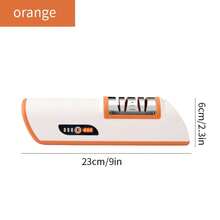 Elektryczna ostrzałka do noży kuchennych, 3-stopniowe ostrzenie i polerowanie, narzędzie do ostrzenia noży, odpowiednia do noży stalowych i ceramicznych, profesjonalna elektryczna ostrzałka do noży z 3-stopniowym ostrzem diamentowym, precyzyjna prowadnica kątowa 20° do szybkiego ostrzenia, naprawy/renowacji/polerowania ostrzy