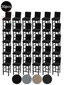 1 cái/2 cái/4 cái/6 cái/30 cái Vỏ bọc ghế bằng lụa sữa kaki chống thấm nước, Thiết kế tối giản cổ điển, Vỏ bọc chống bụi co giãn cho ghế khách sạn, nhà hàng, phòng khách, Có sẵn màu đen, xám nhạt, xám sao băng - Nhiều màu - Xem 16