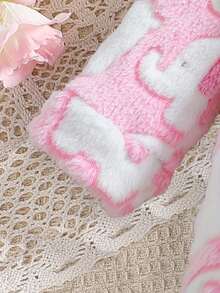 女婴可爱卡通连帽长袖连体衣，适合秋冬季日常外出穿着 - 彩色 - 查看 6