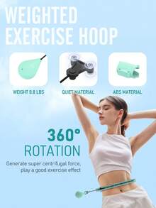 JKSHMYT Weighted Circle For Adults Weight Loss, Exercise Hoop Plus Size 47 Inch/120 Cm, 24 Detachable Links, Fitness Hoop Suitable For Women And Beginners