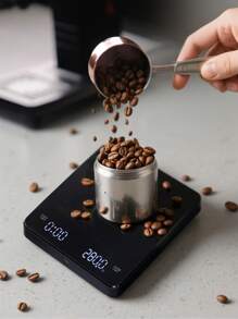 USB Rechargeable Electronic Coffee Scale With Timer, 3kg/0.1g Mini Coffee Scale, Drip Coffee Scale, Kitchen Scale With 3 Measurement Units (G/Oz/Ml), Portable Digital Food Scale, High Precision Kitchen Scale