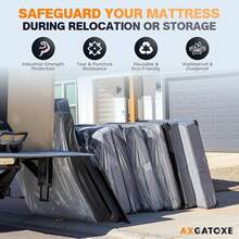 Plastic Mattress Bag For Moving Storage, Waterproof Mattress Cover, Mattress Protector For Moving Supplies - King Size (1.5MIL) - 1,5 triệu - Xem 3