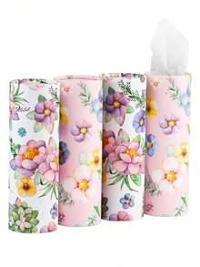 High Quality Car Tissues/Household Tissues, Car Tissue Storage Tube, Cylindrical Shape, Exquisite Floral Pattern Design! Inhaling Towels Is Essential For Both Family And Travel! Creative Car Tissue Supplier, 50 Sheets Per Pack, Suitable For Outdoor Picnics, Home Bedrooms, Bathrooms, Offices, Restaurants, Cleaning Agents, Party Accessories. Halloween/Christmas Tissues