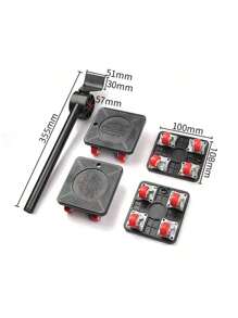 5 件/套重型家具搬运滚轮，冰箱洗衣机家具移动轮，多功能轻松旋转脚轮，塑料便携式家具升降机 - 彩色 - 查看 8