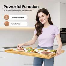 Cubierta de madera para estufa, cubierta de tabla de fideos, protector de estufa para apartamentos pequeños, cocinas pequeñas y casas rodantes. - Madera - Ver 3
