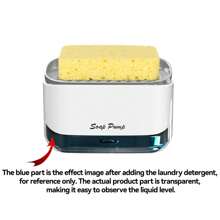 1 Set Soap Dispenser With Sponge Holder, Soap Pump And Sponge Holder, Suitable For Kitchen Sink, Silver Metal, Multifunctional Dish Soap Dispenser Set With Sponge Holder, Plastic Material, Standalone, Batteryless, Perfect Pump, Leak-Proof Design, Great Gift For Holidays And Back To School - Multicolor - View 11