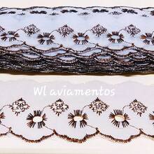 English Embroidery Lace 5cm Width - 13.70 Meter Piece - 棕色的 - 查看 2