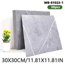 15/30 件哑光自粘地板/墙贴，SXP 大理石纹理乙烯基壁纸，可移除，防滑，防油/防水/防霉，家居装饰，地板和墙面翻新，11.8 英寸 X 11.8 英寸地板砖地板地砖自粘地砖剥离粘贴客厅装饰房间装饰厨房厨房装饰 - 彩色 - 查看 14