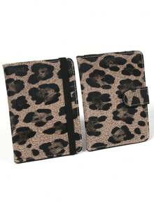 1pc RFID Anti Demagnetization Leopard Print Passport Clip, With Elastic Band To Tie The Passport Book. Multi Slot Airline Ticket Jacket. Convenient And Practical, Sturdy And Durable, ID Storage Bag. Home And Daily Necessities - Multicolor - View 2