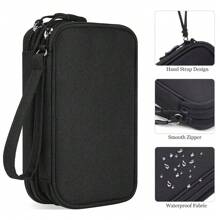 Dual Layer Waterproof Shockproof Electronics Organizer Bag, Portable Travel Charger Cable USB Drive Earphone Storage Pouch For Holiday Travel, Outdoor Activities Cable Organizer Charger Accessories Travel Essentials