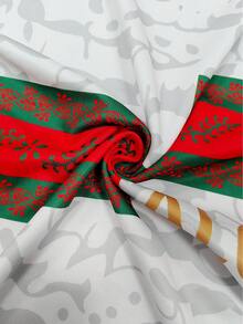 Algeria Men's Football Jersey & National Floral Pattern Crew Neck Comfortable Sports Sweatshirt, With Algeria National Flag & Flower Elements, Suitable For Algeria National Team Match, Football Training, Daily Fitness And Leisure Gifts, With Algerian Fan Commemorative Significance - White - View 6