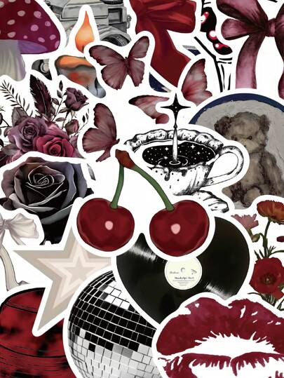 50 adesivos para meninas do Pinterest, manual do laptop, capa de celular, adesivos decorativos