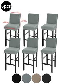 1 cái/2 cái/4 cái/6 cái/30 cái Vỏ bọc ghế bằng lụa sữa kaki chống thấm nước, Thiết kế tối giản cổ điển, Vỏ bọc chống bụi co giãn cho ghế khách sạn, nhà hàng, phòng khách, Có sẵn màu đen, xám nhạt, xám sao băng - Nhiều màu - Xem 14