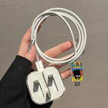 Étui de protection pour chargeur rapide Apple 20W Royaume-Uni, motif peinture de chat dopamine, convient pour le chargeur Apple avec prise Royaume-Uni - Multicolore - Voir 5