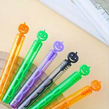 24/12pcs Halloween Pumpkin Bubble Wands, Convenient Test Tube Empty Bubble Wands, No Liquid Included, Mini Plastic Party Favors - Suitable For Halloween Party, Birthday Party, Multi-Pack Party Favors, Party Favor Fillers, Random Colors