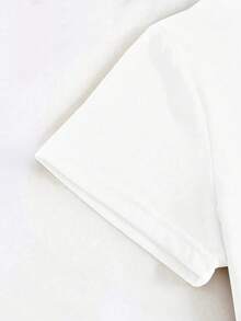 Camiseta de mujer de manga corta con cuello redondo, holgada y versátil, con estampado de conchas y estrellas de mar, para uso diario y vacaciones. Camiseta gráfica blanca para mujeres. - Blanco - Ver 4