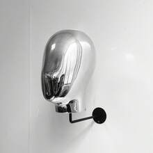 Silver Wall-Mounted Mannequin Head For Wig Display & Storage, Hairdressing Accessory Organizer - 銀色 - 查看 1