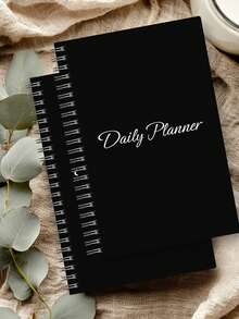 Trees Women's Undated Weekly Planner Notebook, Daily Schedule Spiral Bound Goal Planner With Habit Tracker - Black - View 7