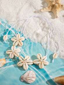 imoli 1 chiếc vòng cổ hoa ngọc trai dệt phong cách Boho mùa xuân/hè dành cho nữ, thích hợp đi biển, dự tiệc, làm quà tặng (Hàng loạt thay đổi, kích thước có thể khác nhau) - Nhiều màu - Xem 8