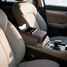 1 件汽车扶手箱延长器，带双杯架、储物盒和纸巾盒，4 合 1 多功能汽车收纳盒（附带 1 包纸巾） - 均碼 - 查看 6