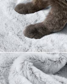 Cat Tree, Cat Tower For Large Cats, Ultra-Soft, White-Grey Ombré - Grey - View 2
