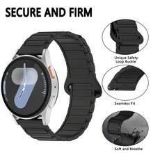 Cinturino magnetico compatibile con Samsung Galaxy Watch 7/6/5/4/FE 40mm 44mm/Galaxy Watch 4 6 Classic 47mm 46mm 43mm 42mm/Watch 5 Pro 45mm/Garmin Vivoactive 6/Vivoactive 5/3/3 Music/Samsung Galaxy Watch 46mm Bands/Gear S3 Frontier, Classic Watch Bands/Galaxy Watch 3 Bands 45mm, 20mm & 22mm Cinturino in silicone sportivo con magnete resistente per Venu Sq 2/Forerunner 55/165/245/645 Donna Uomo