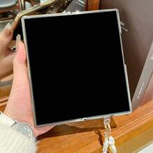 1pc Women's Foldable Phone Case, Fashionable & Popular With Hanging Chain, Phone Protective Cover Compatible With Samsung Galaxy Z Fold 7/6, Also Fits Samsung Galaxy Z Flip7/6/5, Suitable As Birthday, Graduation Or Back To School Gift Waterproof Shockproof Anti-Fall Scratch Resistant - Rose Gold - View 6