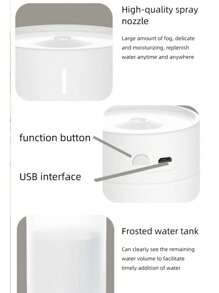 RAF 便携式智能家居和汽车加湿器，USB 清新香薰机，静音蒸发式加湿器，260ml 迷你 USB 超声波香薰精油扩散器，浪漫雾化器，家用和汽车空气净化器