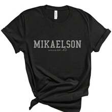 Vampire Diaries T-Shirt Mikaelson  And Ever Shirt Original Vampires Mystic Falls  Saatore Brothers Shirts Fans TopT-Shirt  220g Cotton Crew Neck Top With Gentle Be Yours Typography And Pastel Color Design,Subtle Y2K Meets Natural Style, I For Young Wo Seeking A Calm,Great Gift For A Gentle Soul,Casual Yet Elegant Daily Wear For Garden Walks, Coffee Dates, Art Museums, Or Reading Nooks - 黑色1 - 查看 1