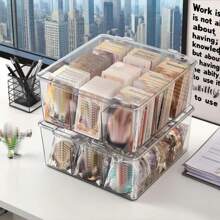 1 Peça Caixa de Coleção de Cartões de Negociação com Divisórias, Estojo de Cartão TCG para Magic, Cartões Esportivos, À Prova d'Água, Resistente a Arranhões, Caixa de Armazenamento de Cartões para Organizar e Armazenar Cartões de Jogos e Outros Cartões de Jogos de Tabuleiro