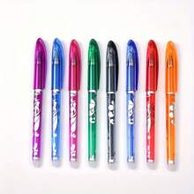 48pcs/Set Erasable Gel Pens With 8 Colors, Refillable, With Pocket Clip, Suitable For School And Office Supplies, Perfect Back To School Gift